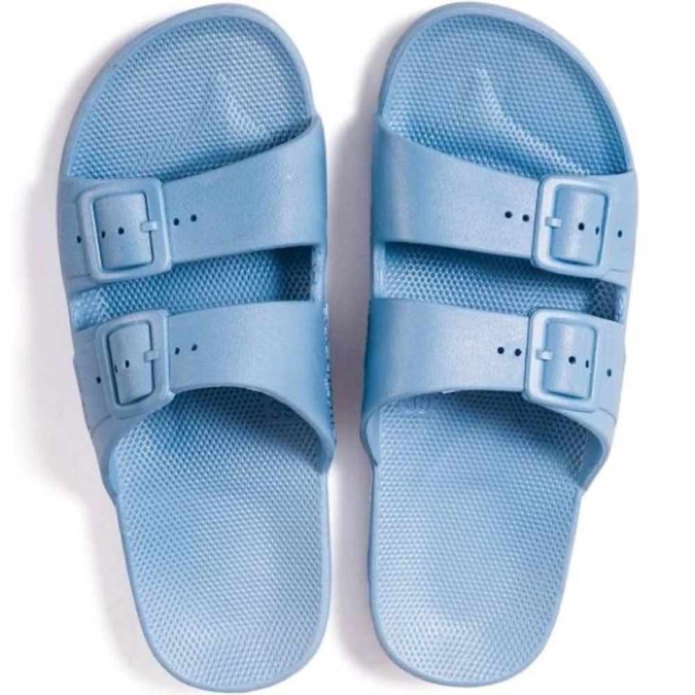 Freedom Moses Two Strap Sandals in Light Blue Size 35-36